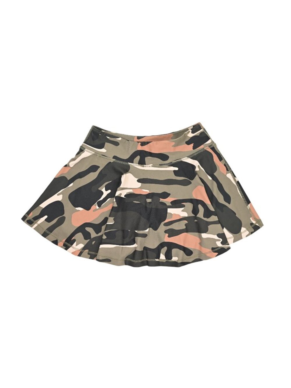 Watskin Tennis Mini Skirt in Green Camo